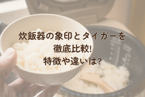 ご飯を盛る写真に炊飯器の象印とタイガーを徹底比較!特徴や違いは?の文字